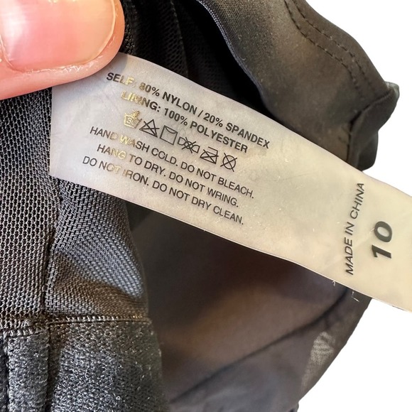 Fullfitall Tankini Swim Top Womens Swimsuit Built in Bra Stretch Black 10 NWT - Picture 12 of 12